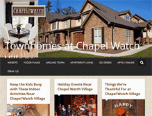 Tablet Screenshot of blog.chapelwatchvillage.com